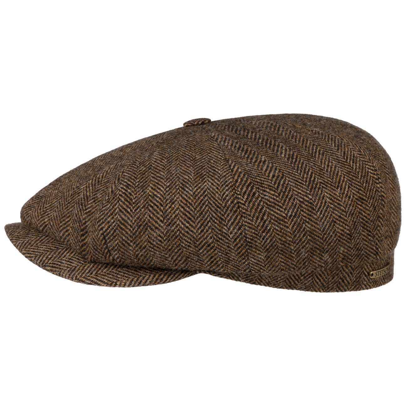 Stetson Hatteras Woolrich Earflaps - Fischgrat - Schirmmütze aus 100% Wolle - mit Ohrenklappen - 367 - Hellbraun