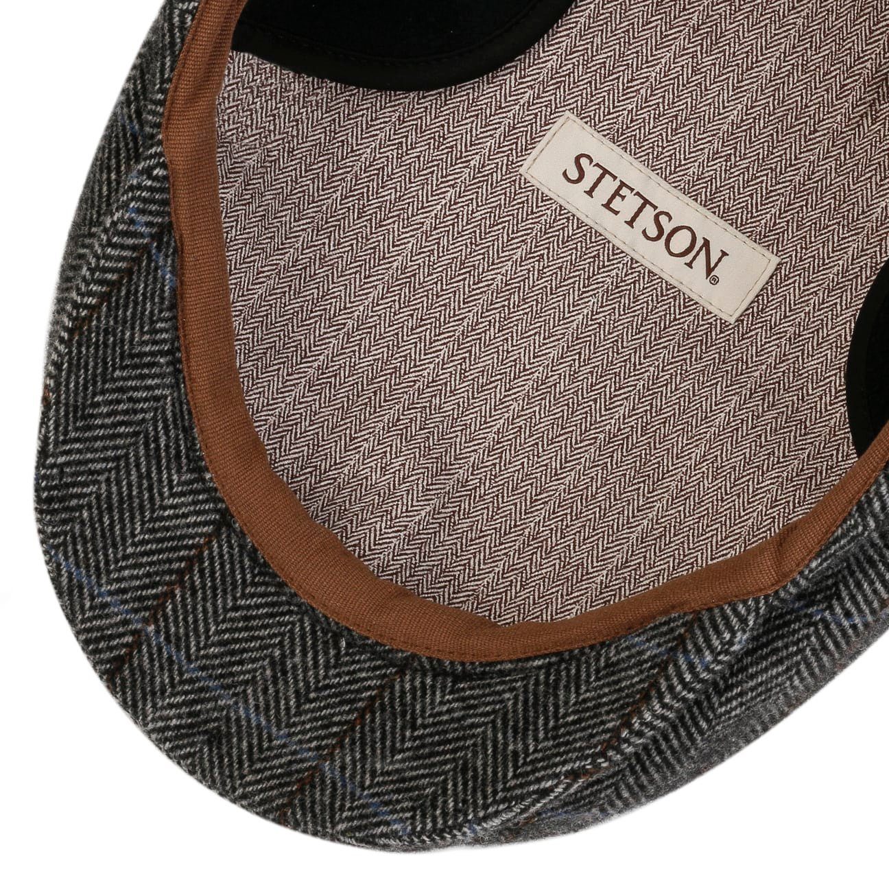 Stetson Kent Color Lined Driver Cap - mit Ohrenklappen - Cap aus  Wolle - Grau / Schwarz