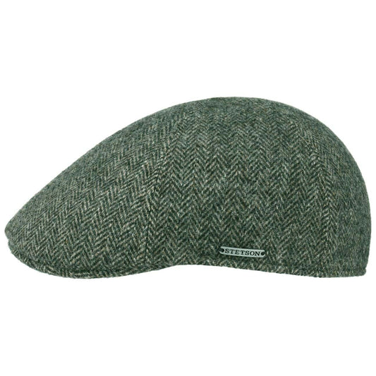 Stetson Texas Woolrich Duck Cap - Fischgrat - Cap aus 100% Wolle - 341 - Hellgrün