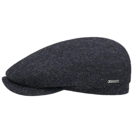 Stetson Belfast Woolrich Driver Cap - Fischgrat - Cap aus 100% Wolle - 321 - Dunkelblau