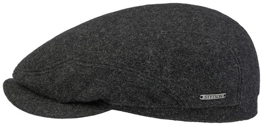 Stetson Driver Cap Wolle Kaschmir - Flatcap - Cap aus  Wolle - Anthrazit