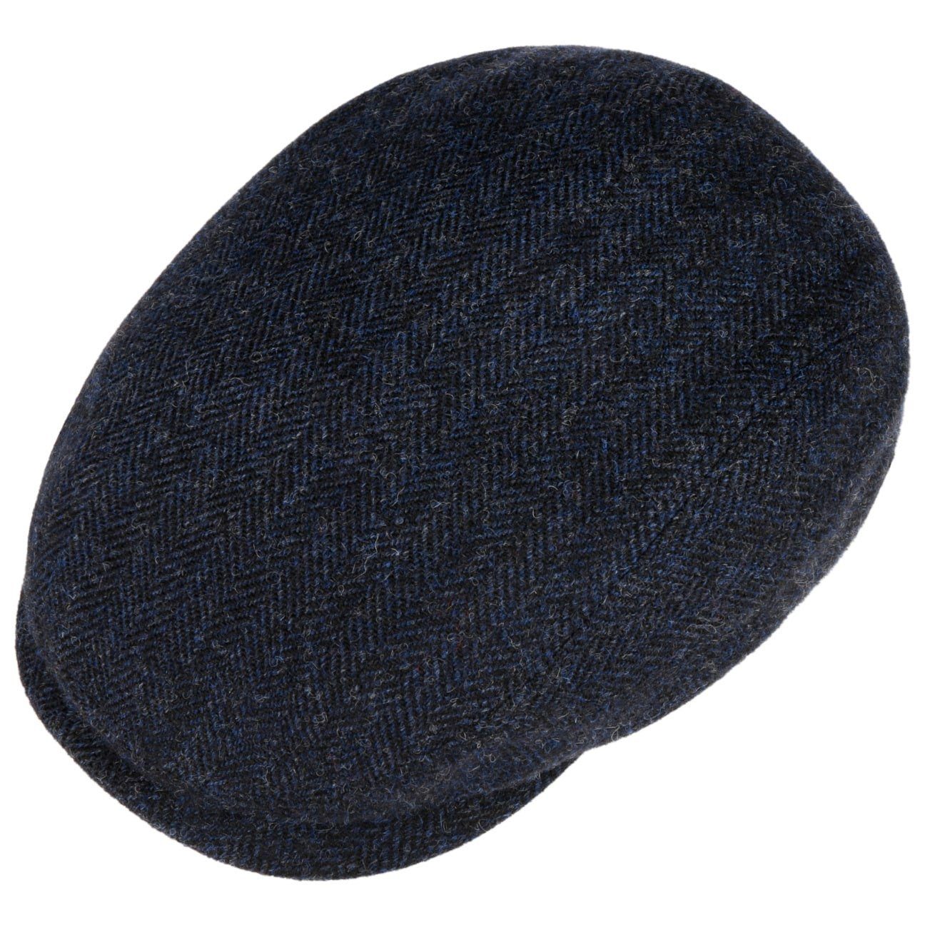 Stetson Belfast Woolrich Driver Cap - Fischgrat - Cap aus 100% Wolle - 321 - Dunkelblau