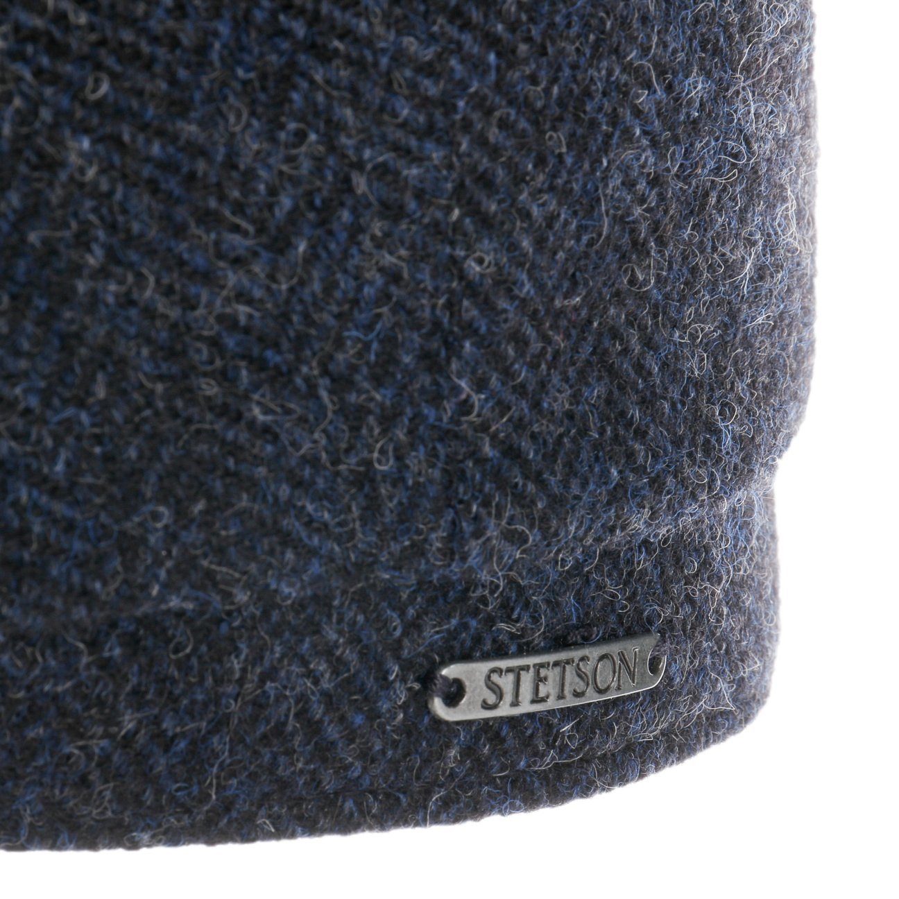 Stetson Hatteras Woolrich - Fischgrat - Schirmmütze aus 100% Wolle - 321 - Dunkelblau