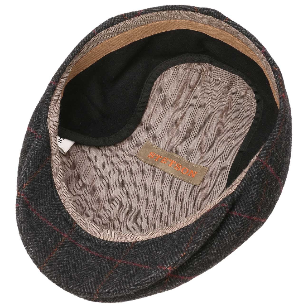 Stetson Kent Color Lined Driver Cap - mit Ohrenklappen - Cap aus  Wolle - Anthrazit