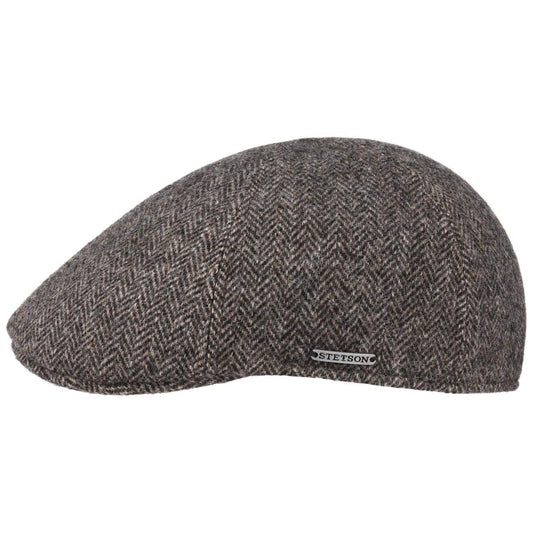 Stetson Texas Woolrich Duck Cap - Fischgrat - Cap aus 100% Wolle - 333 - Hellbraun