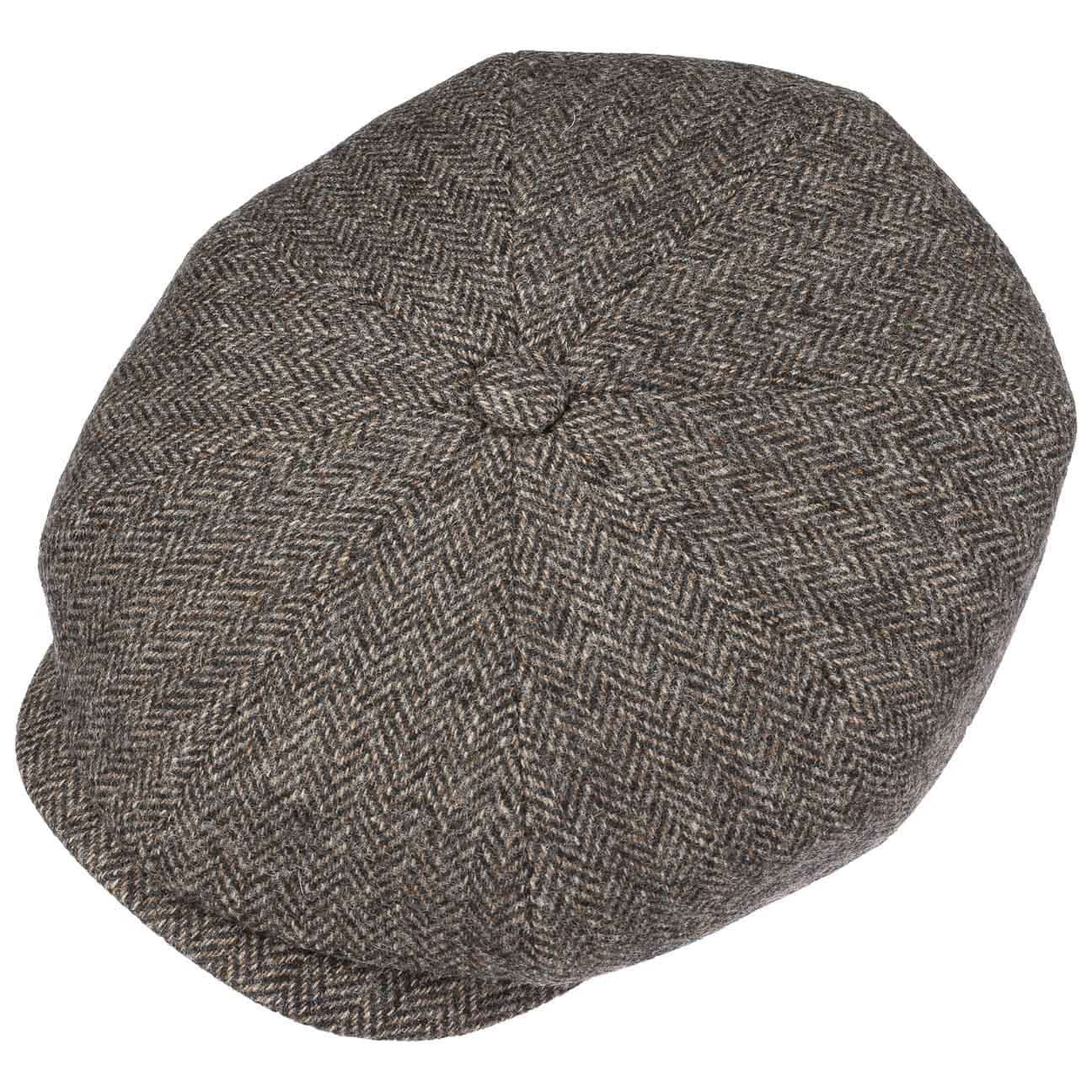 Stetson Hatteras Woolrich - Fischgrat - Schirmmütze aus 100% Wolle - 333 - Hellbraun