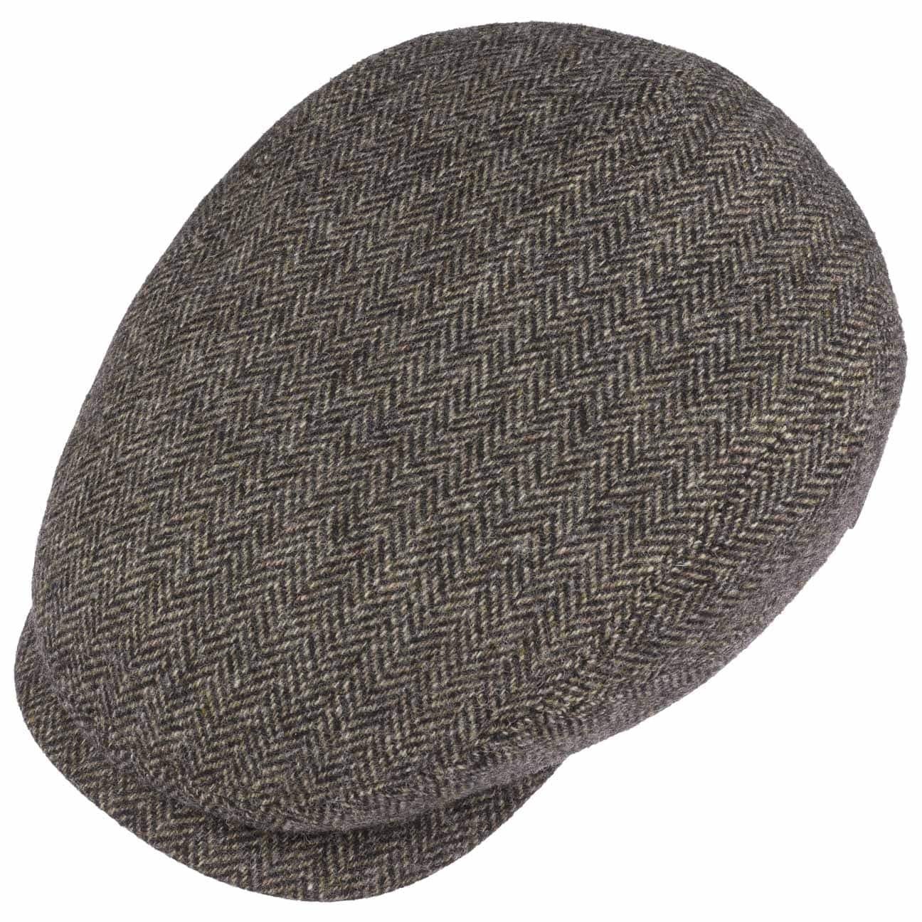 Stetson Belfast Woolrich Driver Cap - Fischgrat - Cap aus 100% Wolle - 333 - Hellbraun