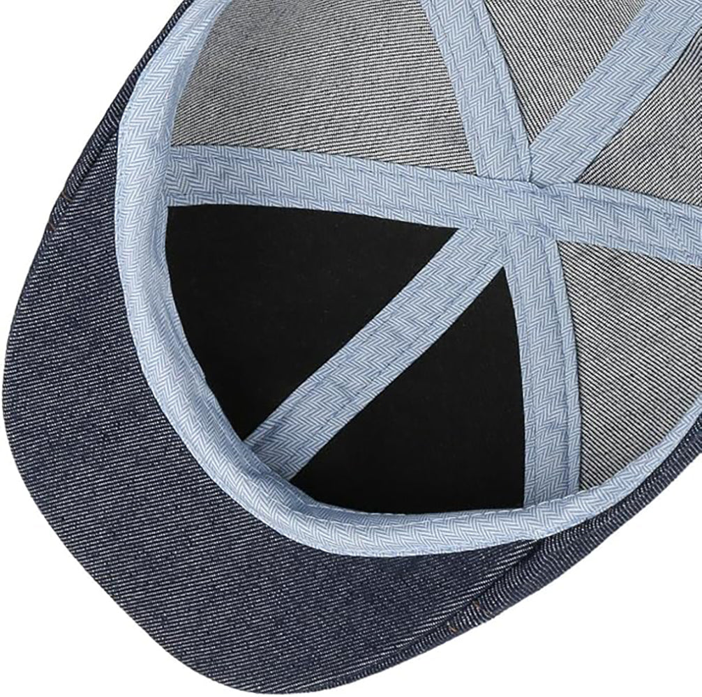 Stetson Texas Pure Denim Sustainable - Flatcap aus Baumwolle - Duck Cap - Blau