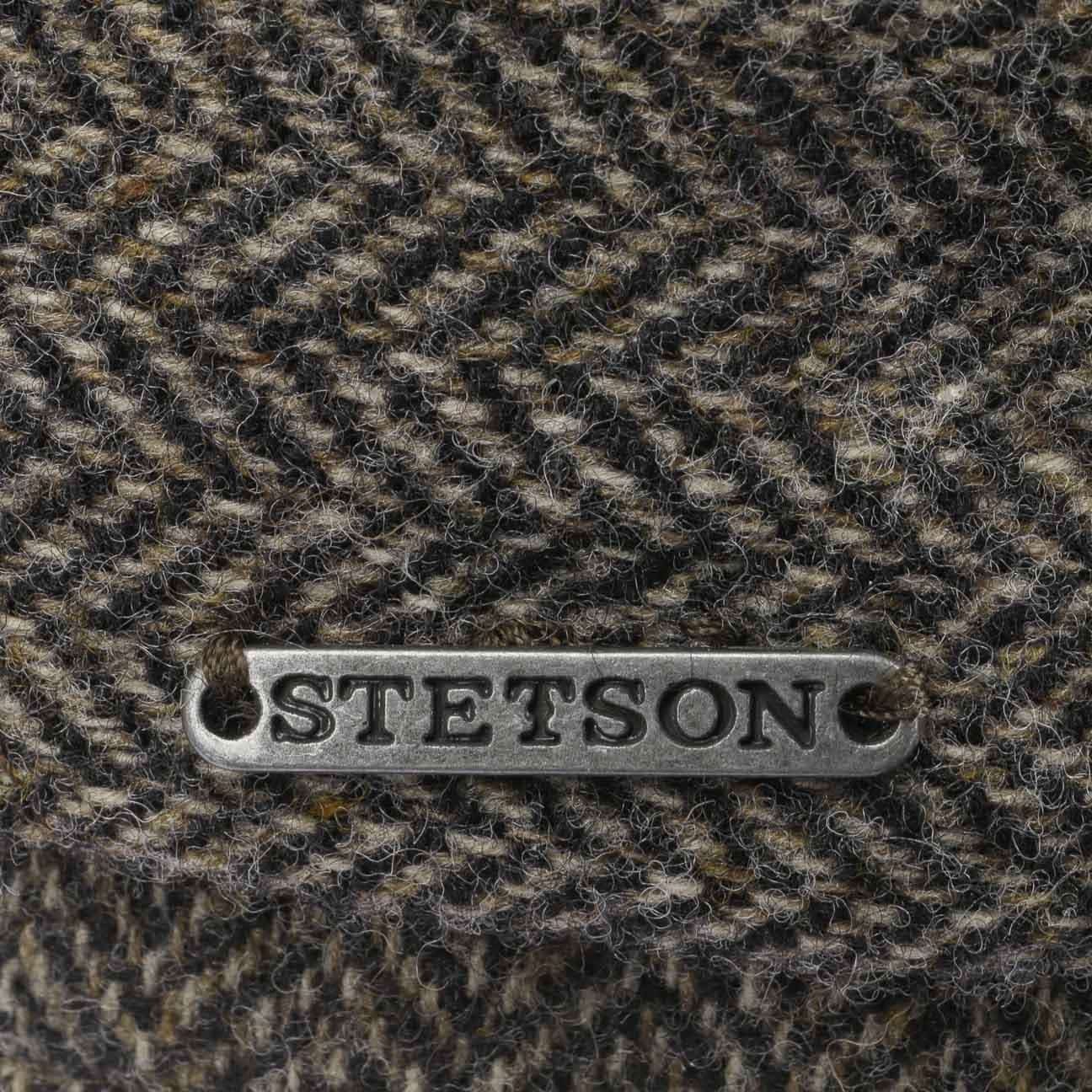 Stetson Belfast Woolrich Driver Cap - Fischgrat - Cap aus 100% Wolle - 333 - Hellbraun