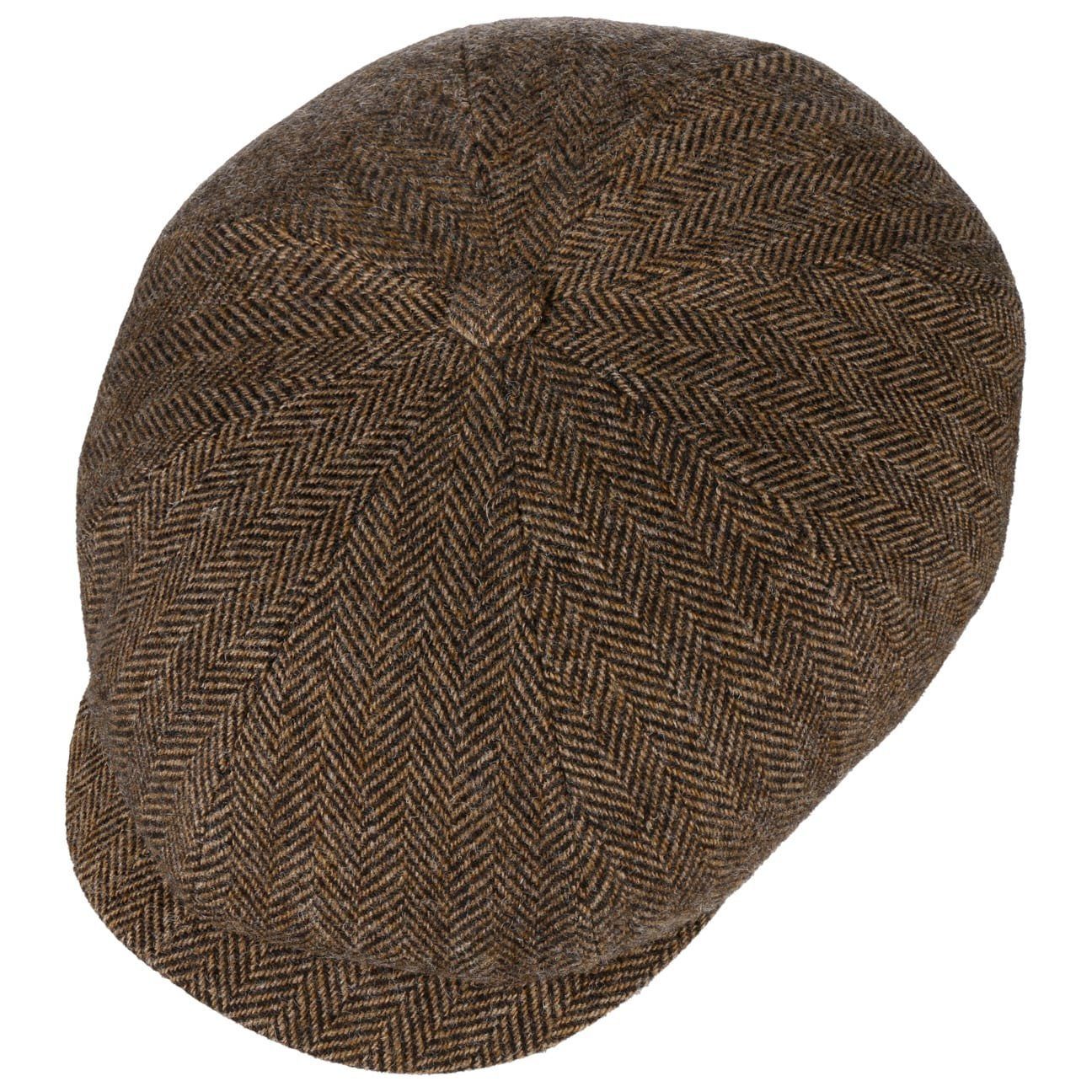 Stetson Hatteras Woolrich - Fischgrat - Schirmmütze aus 100% Wolle - 367 - Braun