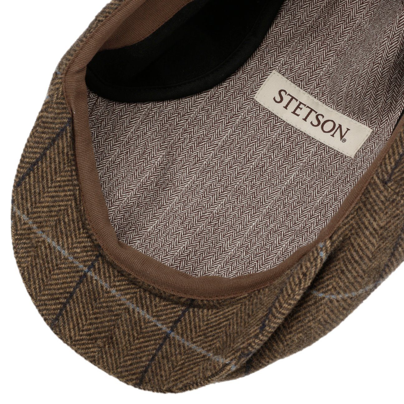 Stetson Kent Color Lined Driver Cap - mit Ohrenklappen - Cap aus  Wolle - Beige-Braun