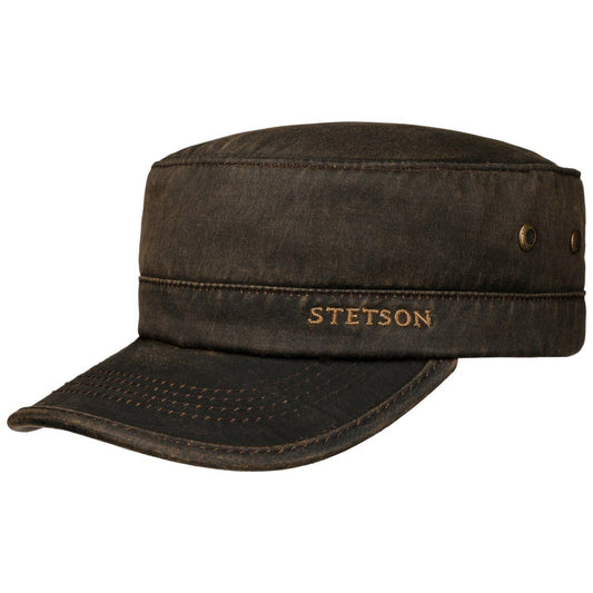 Stetson Army Cap Datto Vintage Winter - aus Baumwolle/Polyester (Distressed Material) - 6 - Braun