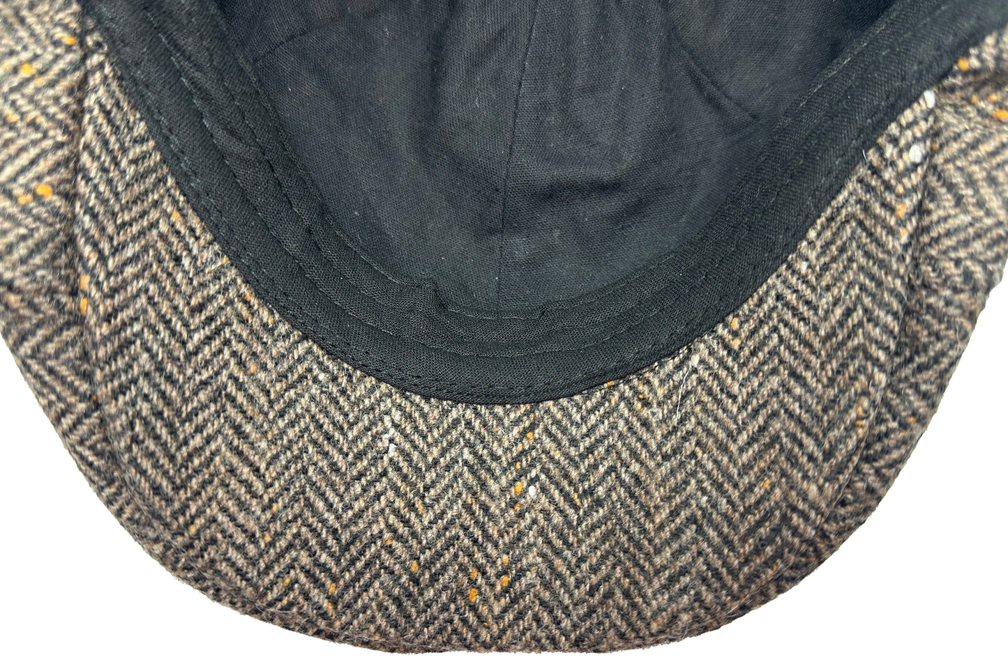 Fiebig 6-Panel Flatcap -  Gatsby - Fischgrat-Muster - Braun