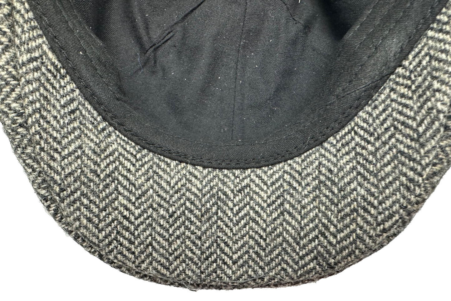 Fiebig 6-Panel Flatcap -  Gatsby - Fischgrat-Muster - Hellgrau