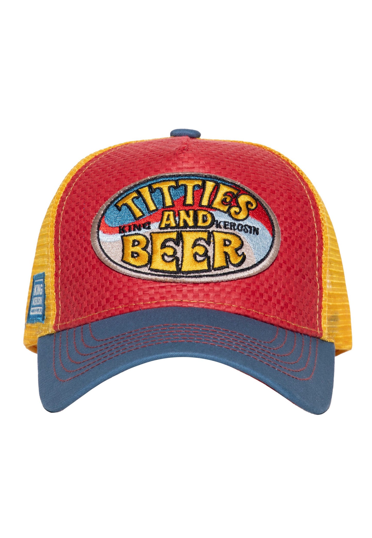 King Kerosin Trucker Cap "Titties & Beer" - Rot