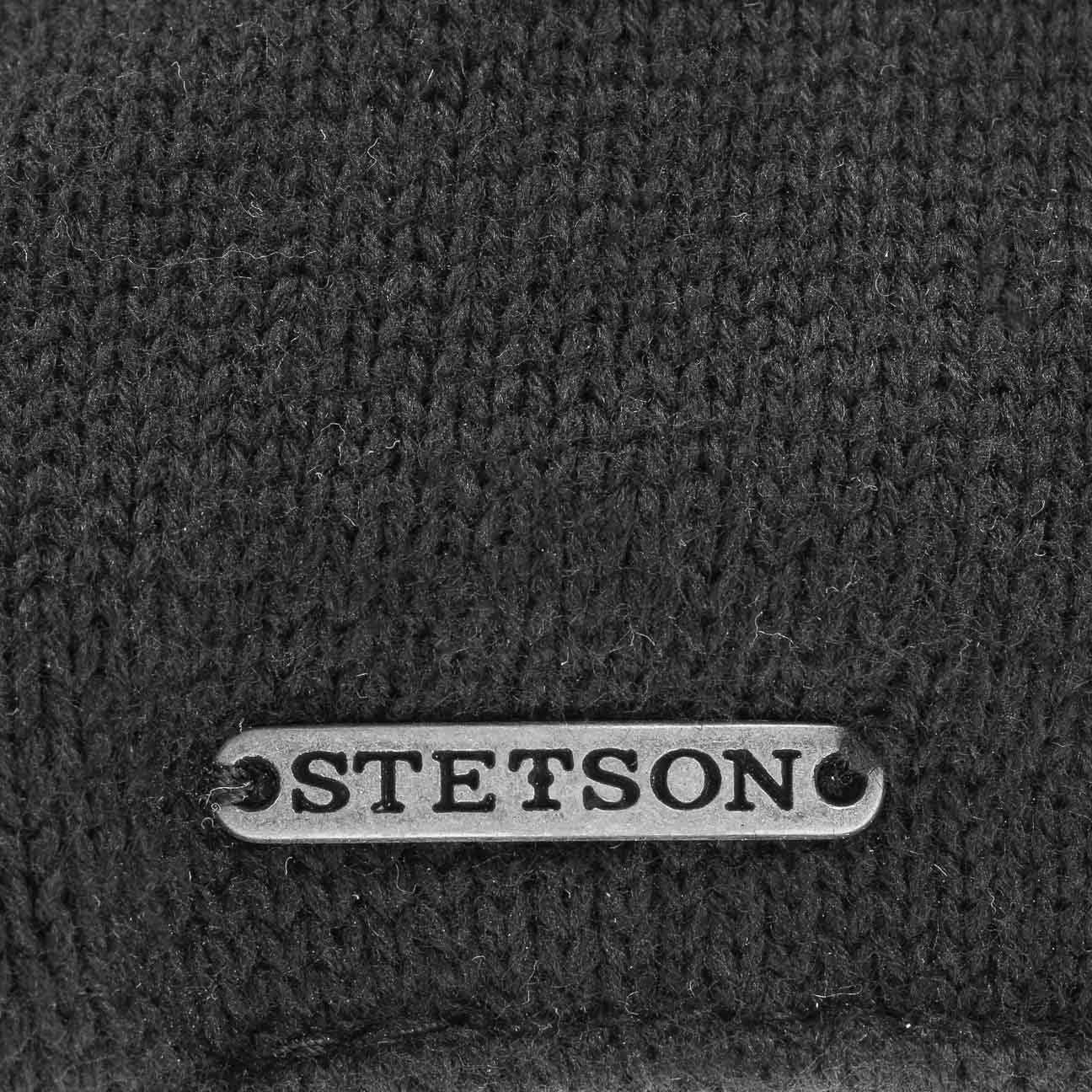 Stetson Muskegon Strick Flatcap - aus 100% Baumwolle -  1 - Schwarz