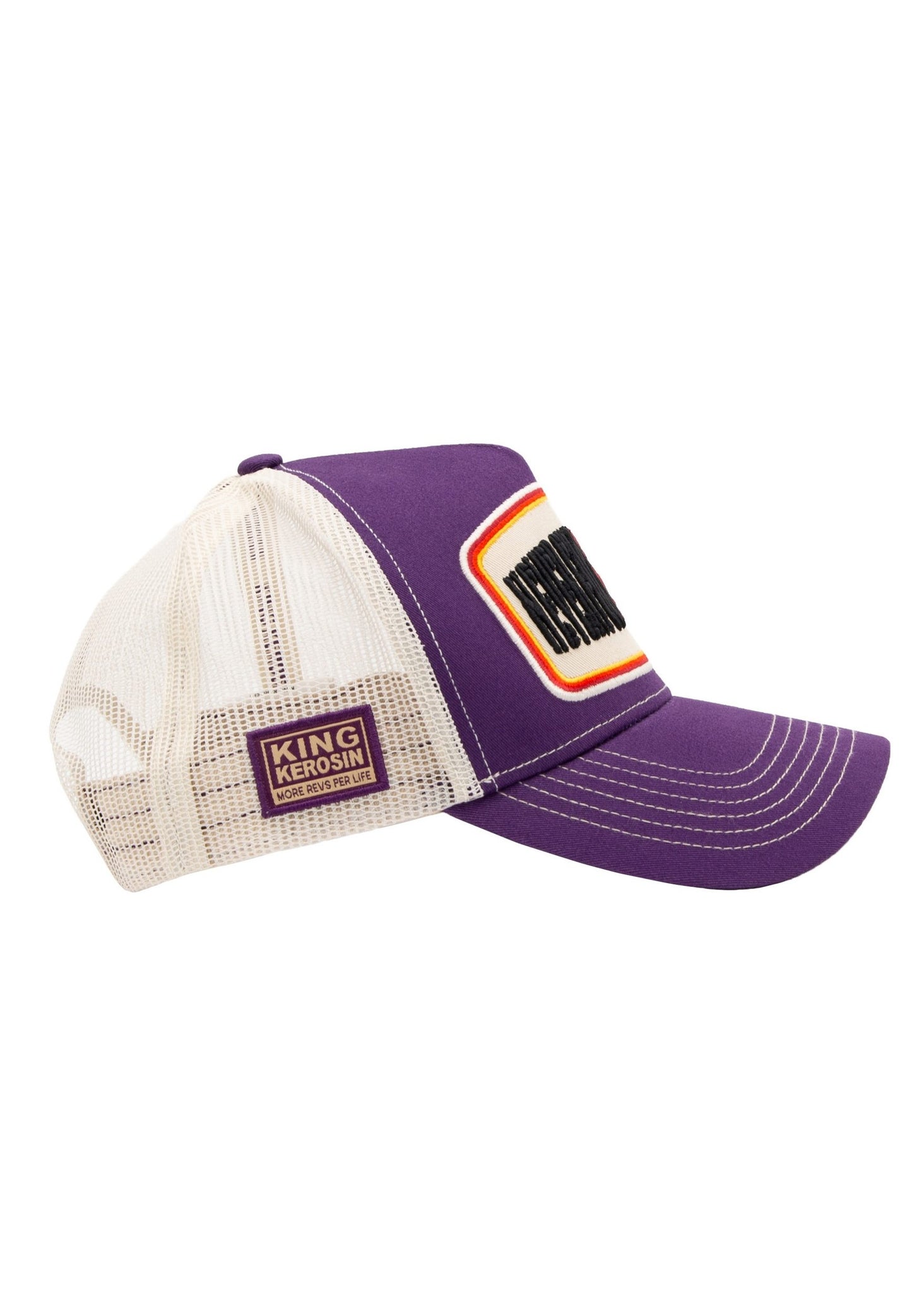 King Kerosin Trucker Cap "Never fuck a Fucker" - Lila