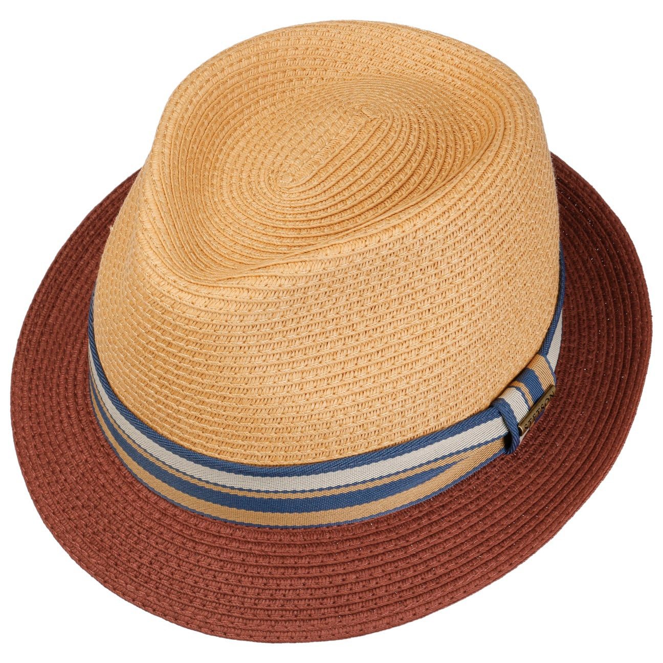 Stetson Licano Trilby - Toyo Strohut - Aus 100% Viskose- Mit UV-Schutz 40 - Rot