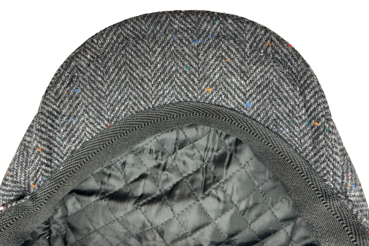 Fiebig 8-Panel Wool Herringbone Ballonmütze - Fischgrat-Muster - Anthrazit