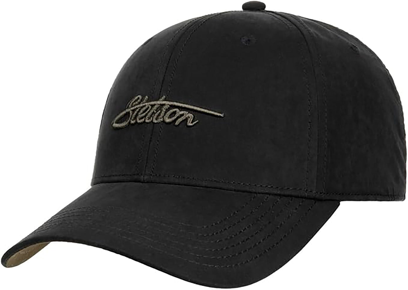 STETSON Baseball Cap "Waxed Cotton" - Schwarz