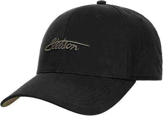 STETSON Baseball Cap "Waxed Cotton" - Schwarz