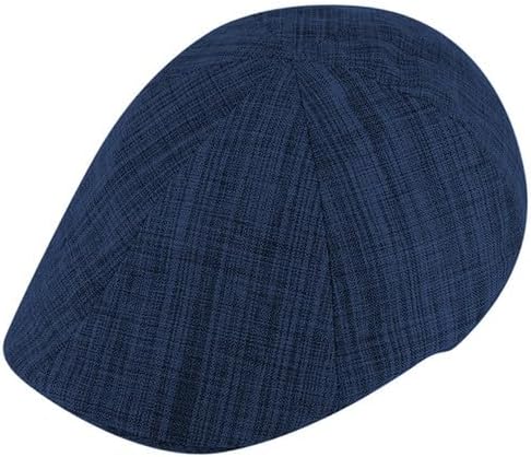 Fiebig 6-Panel Flatcap - Melange - Marineblau
