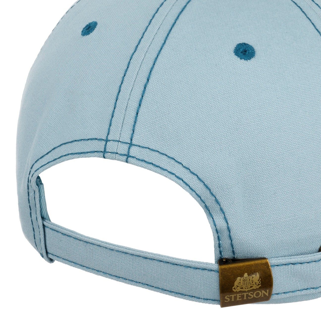 Stetson Cotton Baseball Cap "FISHING" - Hellblau