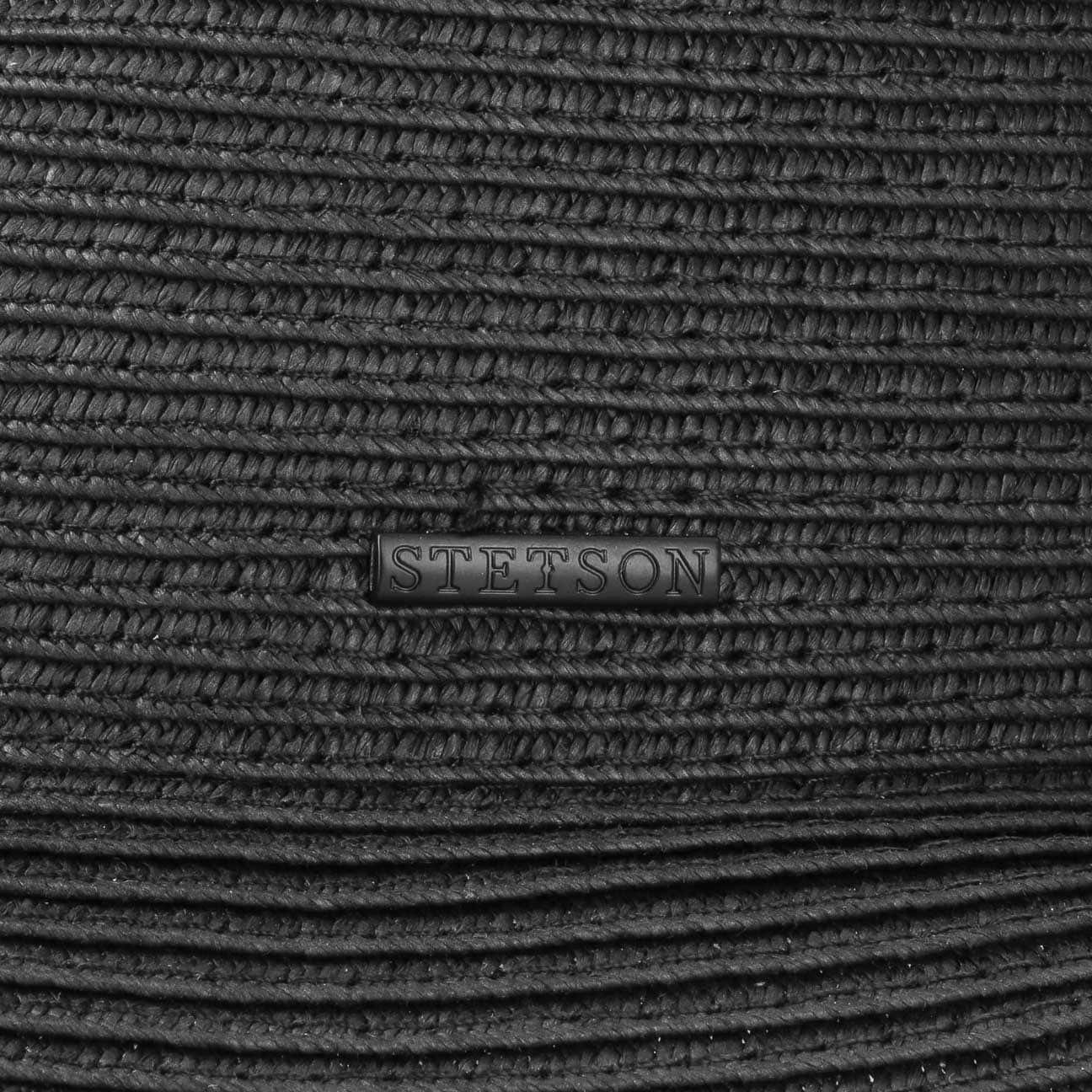 Stetson Dawson Pork Pie - Toyo Strohut - Aus 100% Viskose- Mit UV-Schutz 40 - Schwarz