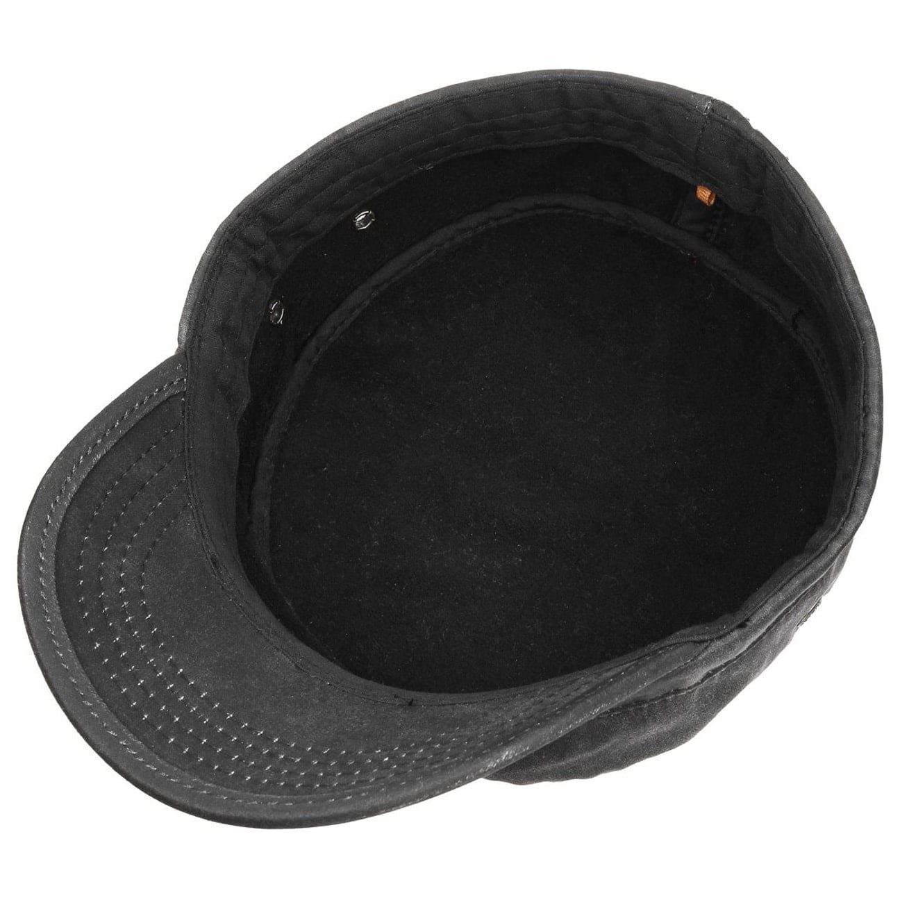 Stetson Army Cap Datto Vintage Winter - aus Baumwolle/Polyester (Distressed Material) - 1 - Schwarz