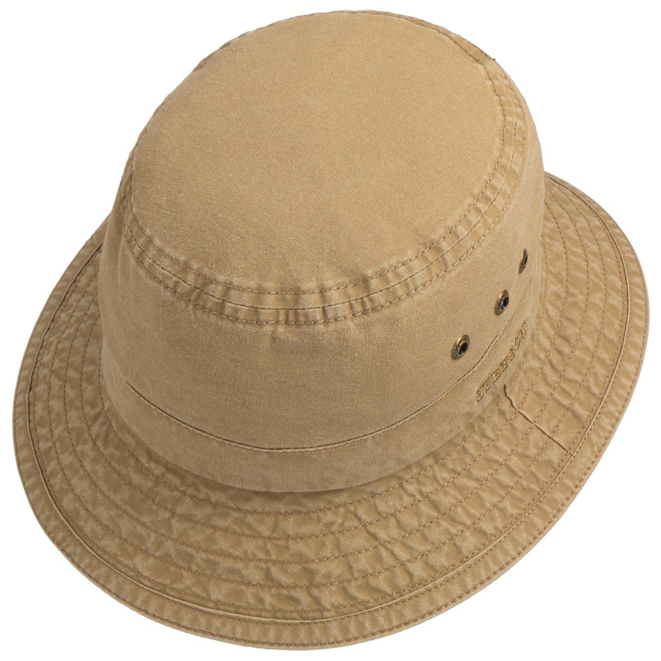 Stetson Reston Organic Bucket  - Nachhaltig - Anglerhut aus 100% organischer Baumwolle - Khaki