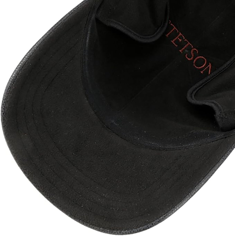 Stetson Chevrette Cowhide Basecap - mit Ohrenklappen - Schwarz