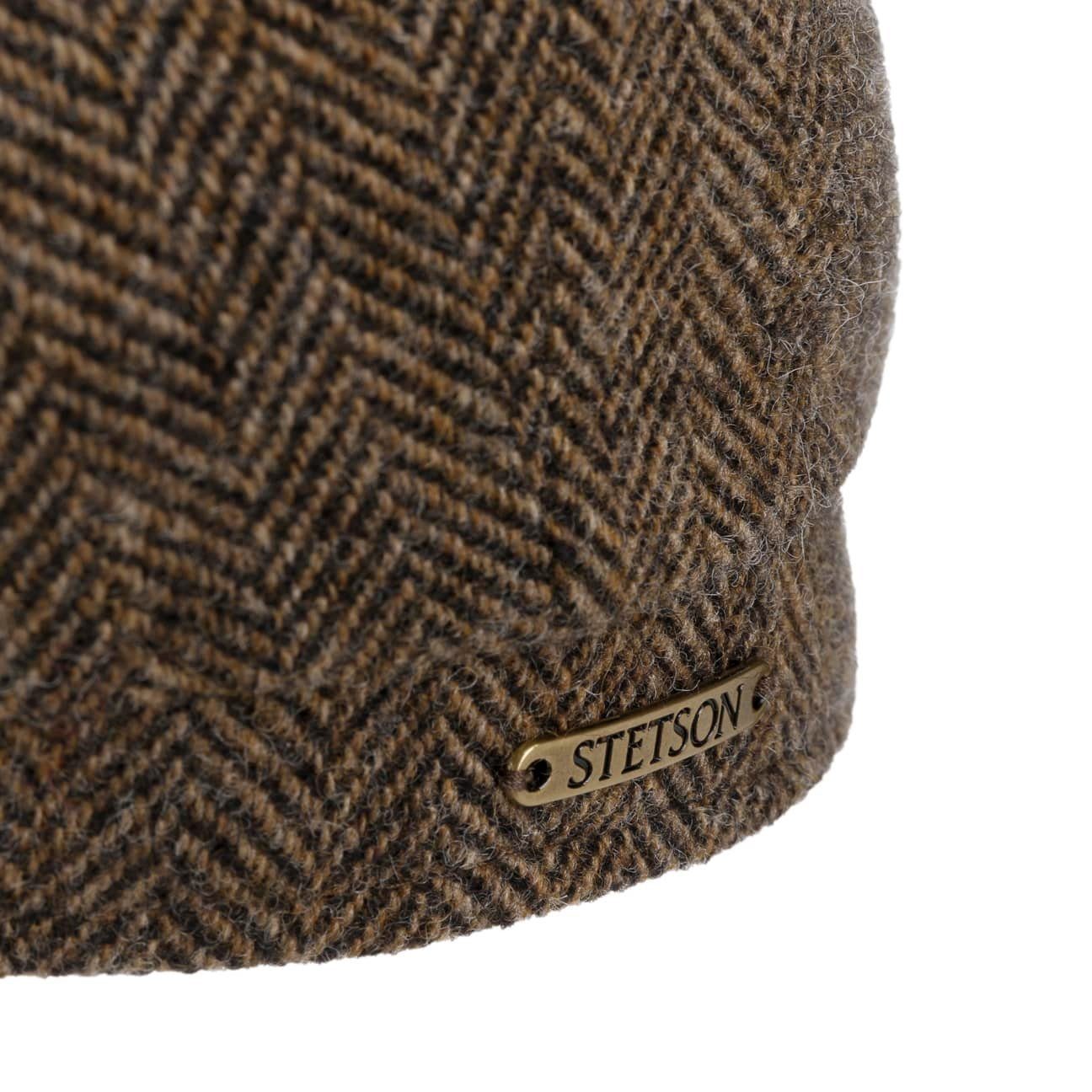 Stetson Hatteras Woolrich Earflaps - Fischgrat - Schirmmütze aus 100% Wolle - mit Ohrenklappen - 367 - Hellbraun
