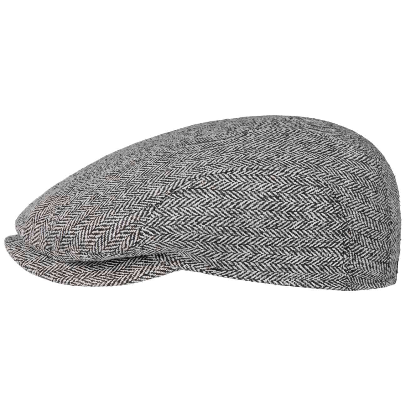 Stetson Ivy Cap Silk - aus 100% Seide - 310 - Schwarz/Weiß- Made in the EU