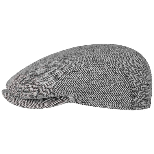 Stetson Ivy Cap Silk - aus 100% Seide - 310 - Schwarz/Weiß- Made in the EU