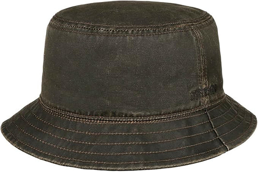 Stetson Vintage Bucket mit Ohrenklappen - Old Cotton Anglerhut - Braun