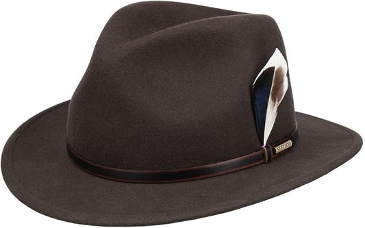 Stetson Durando Woolfelt Traveller - Wollfilzhut - Knautschbar / Wasserfest - Braun