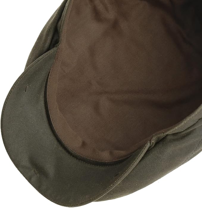 Stetson Driver Waxed Organic Cotton - Flatcap 100% nachhaltiger Baumwolle - Gewachst - Grün