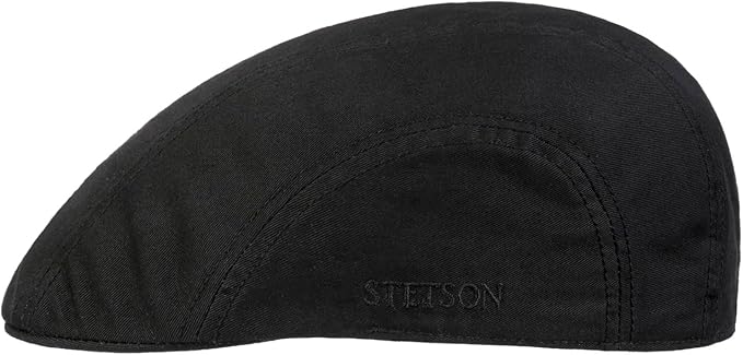 Stetson Madison Cotton Twill Ivy Cap Flatcap aus 100% Baumwolle - Schwarz
