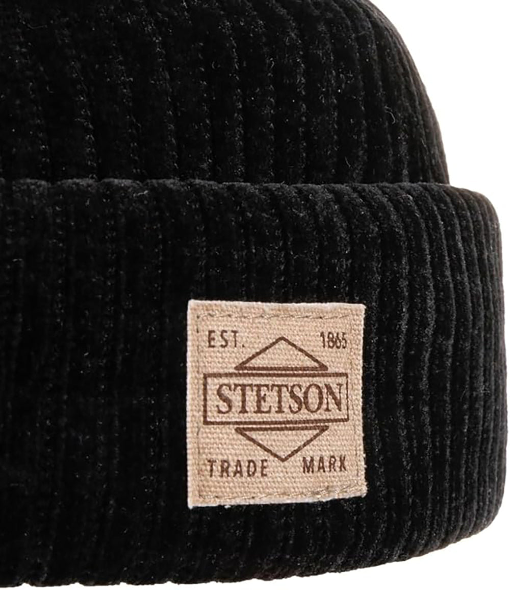 Stetson Corduroy Jersey - Dockermütze - Schwarz