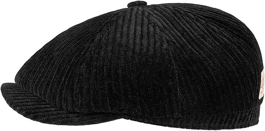 Stetson Hatteras Corduroy Jersey - Flatcap - 8-teilig - Schwarz