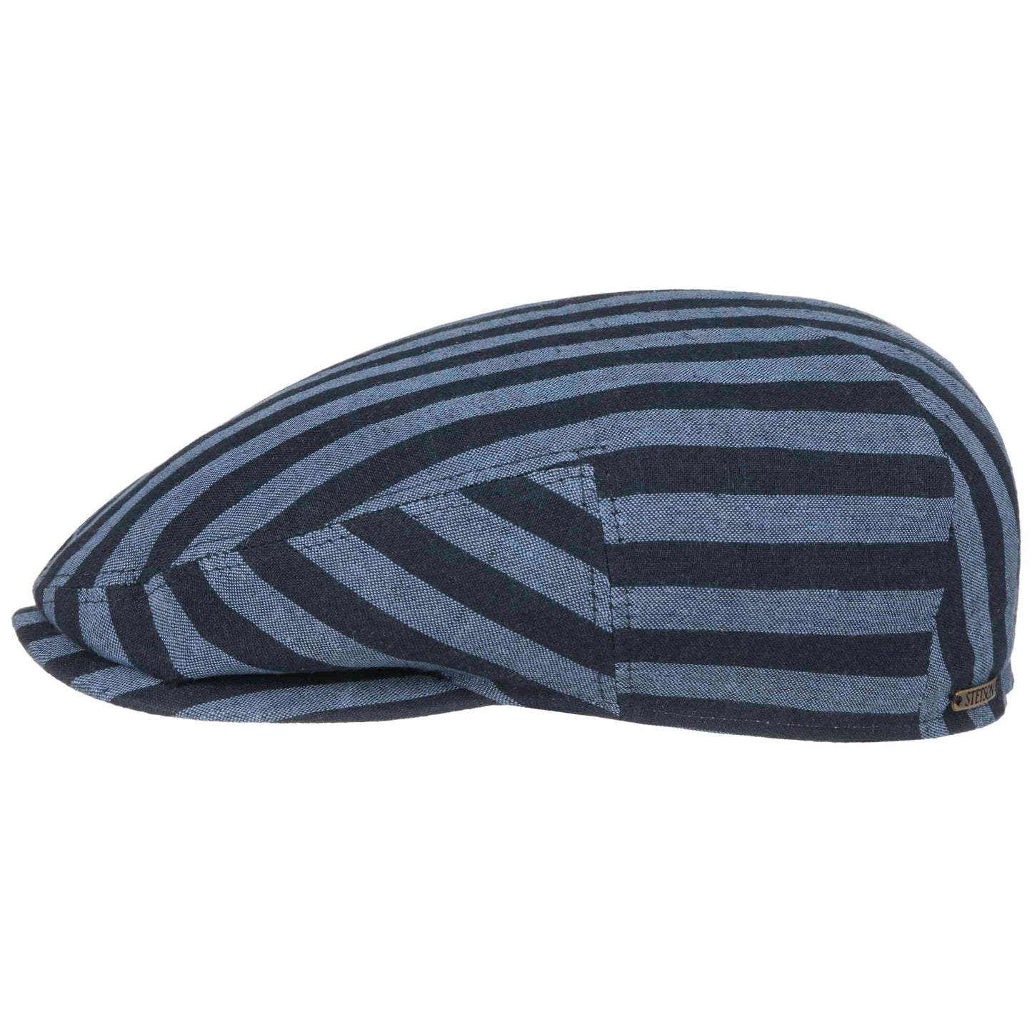 Stetson Kent Bold Leinen Stripe Driver Cap - 622 - Blau