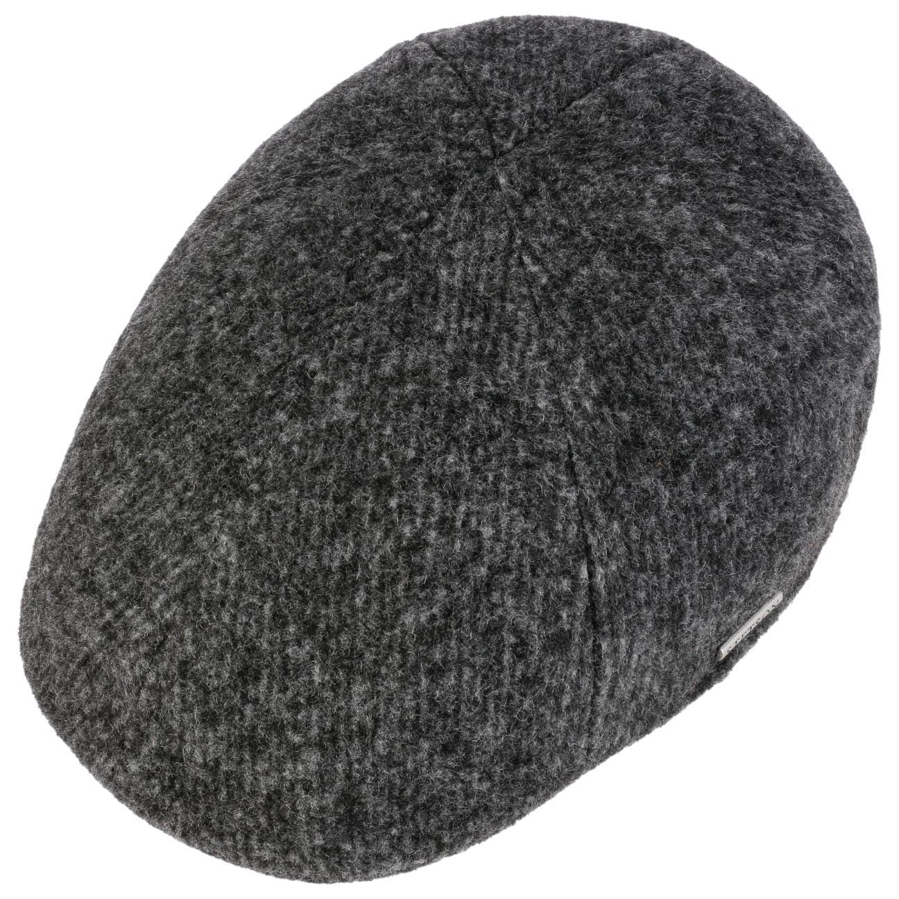 Stetson Texas Jersey Eskridge - Flatcap mit Schurwolle - Grau - Schwarz