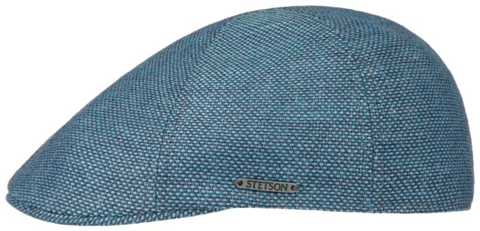 Stetson Texas Taleco Leinen-Mix Duck Cap - 22 - Blau