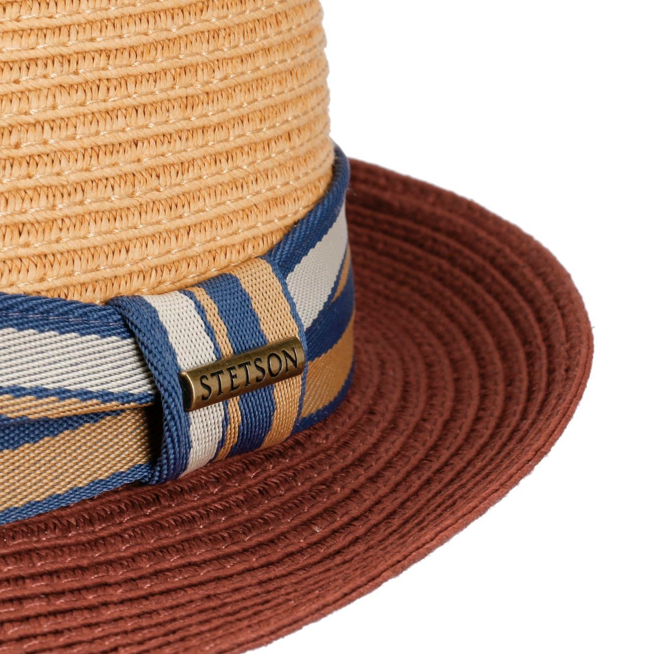 Stetson Licano Trilby - Toyo Strohut - Aus 100% Viskose- Mit UV-Schutz 40 - Rot