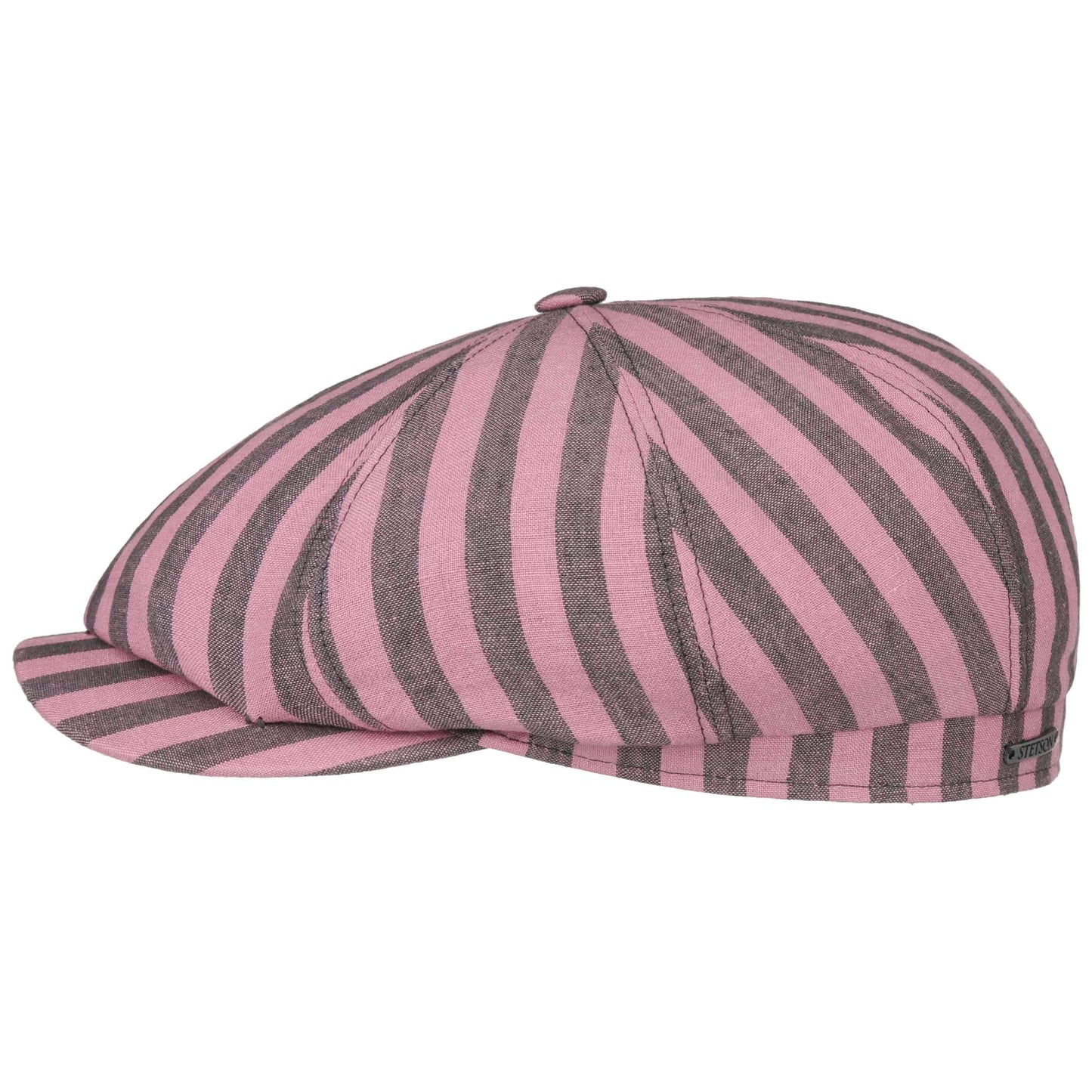 Stetson Hatteras Bold Line Stripe - Ballonmütze - 8-teilig - Rosa Gestreift