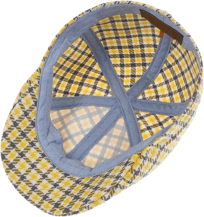 Stetson Texas Bolcott Check - Duck Cap - Gelb
