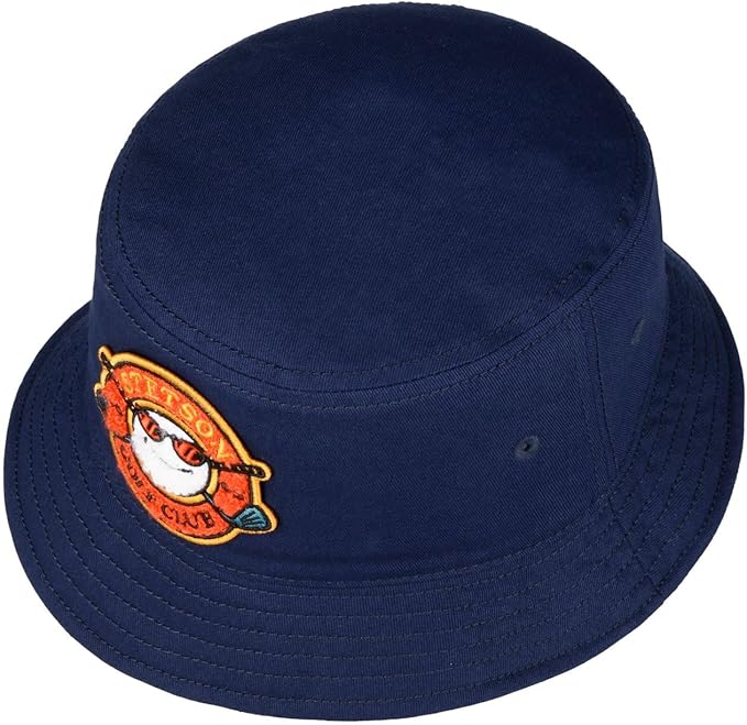 Stetson Bucket Cotton Golf Club  - Anglerhut aus 100% Baumwolle - Blau