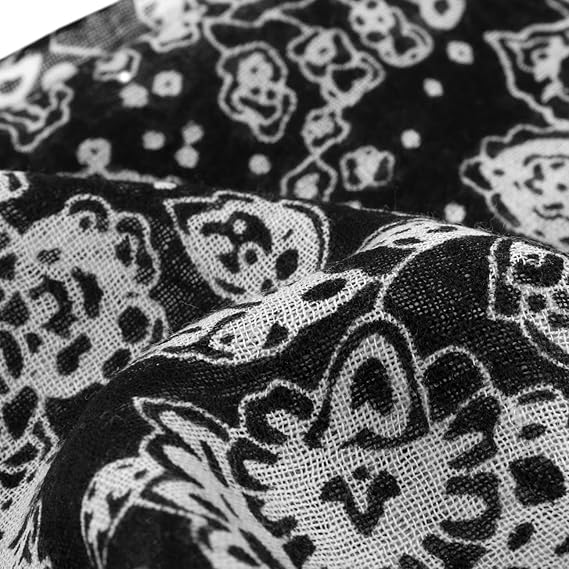 Stetson Paisley Schal aus Wolle - Schwarz/Beige