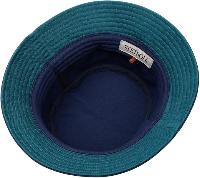 Stetson Bucket Cotton Golf Club  - Anglerhut aus 100% Baumwolle - Blau