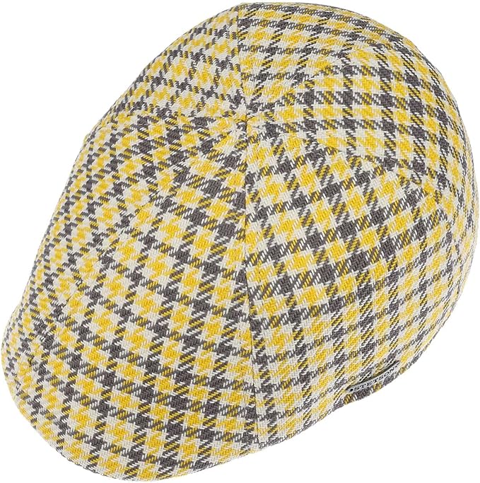Stetson Texas Bolcott Check - Duck Cap - Gelb